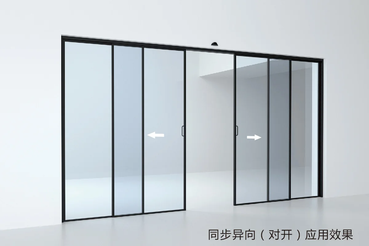 对开平移门开启关系示意