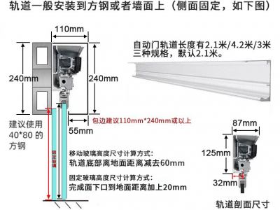 125自动门电机轨道尺寸