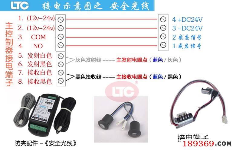 自动门安全红线接线图