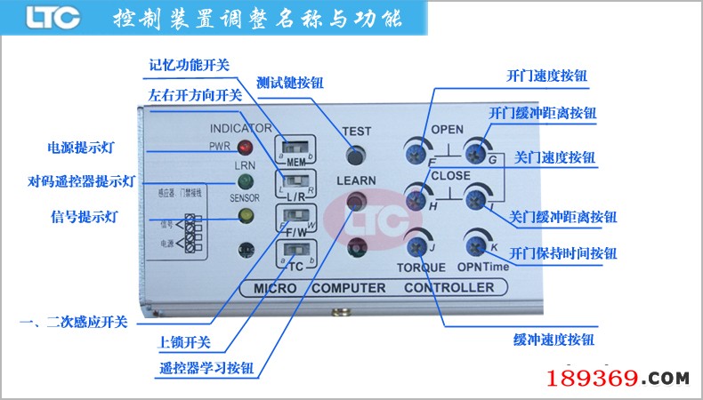 ltc120自动门控制器调试说明