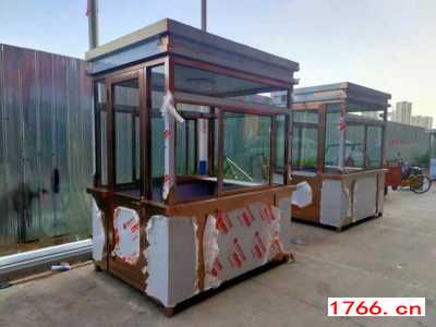 不锈钢玫瑰金岗亭，郑州同创岗亭厂家图3