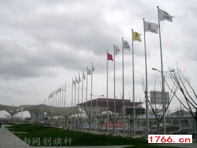 世博会中国馆旗杆林图3