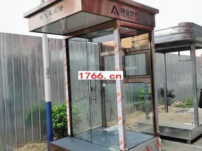 不锈钢站台岗亭，郑州售楼部形象岗亭厂家图2