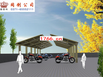 郑州铝合金车棚安装厂家图3