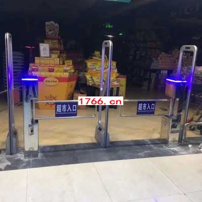 超市摆闸厂家,不锈钢摆闸,郑州同创电动门图2