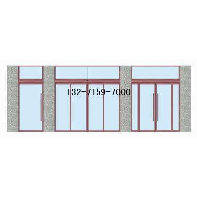 木纹铝型材自动门，LTC自动感应门电机图2