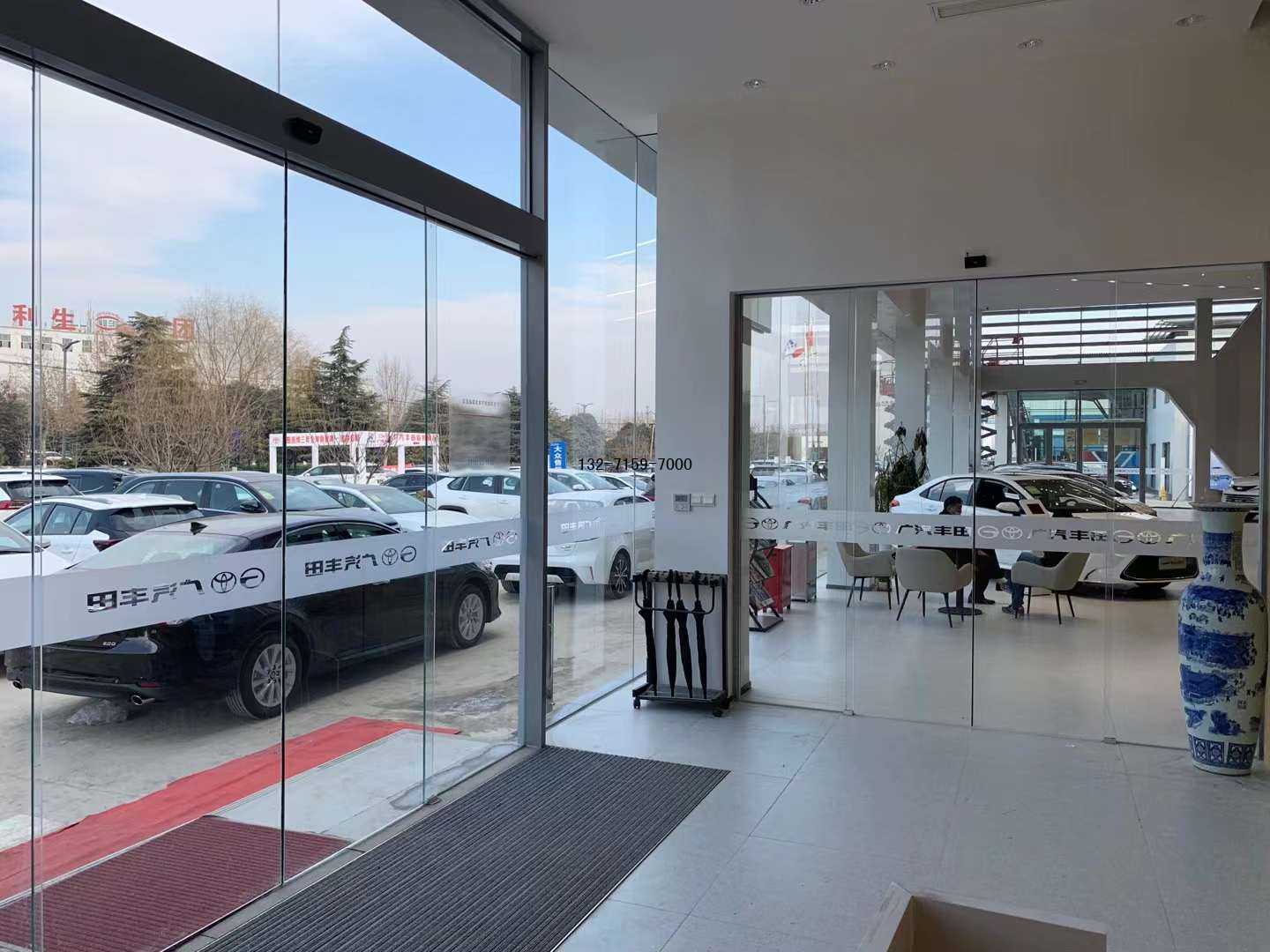 汽车4s店自动感应钢化玻璃门