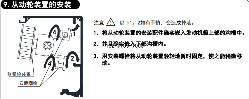 松下h3电动门电机从动轮装置的安装