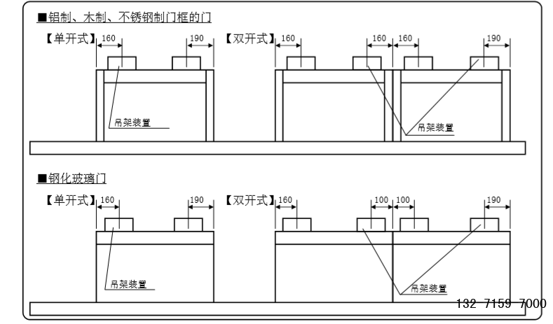 松下自动门吊架装置