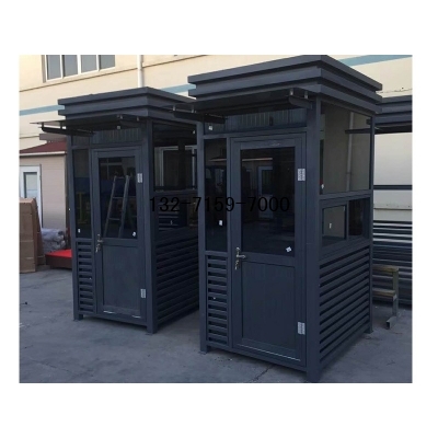 同创岗亭厂家的方形钢结构氟碳漆岗亭图片图2