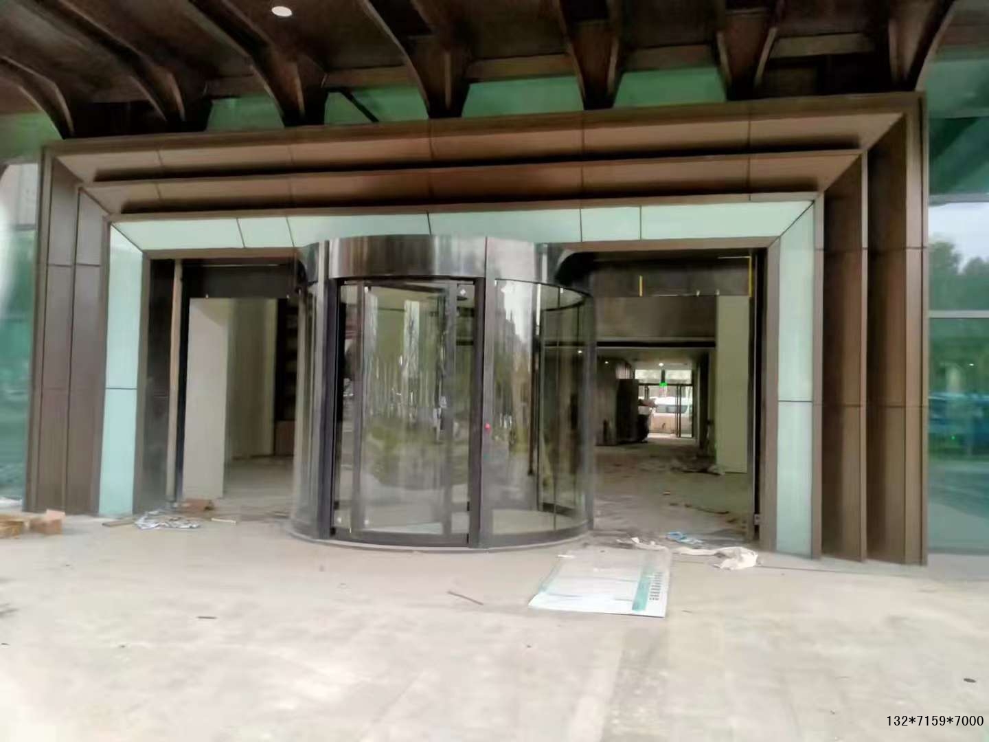 旋转自动玻璃门