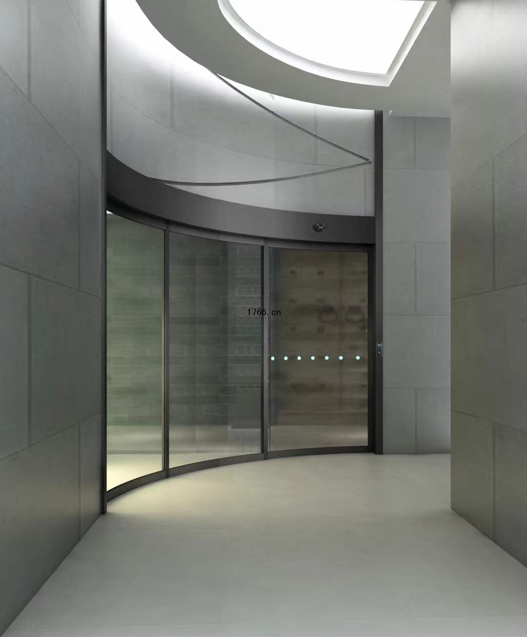 电动玻璃圆弧门