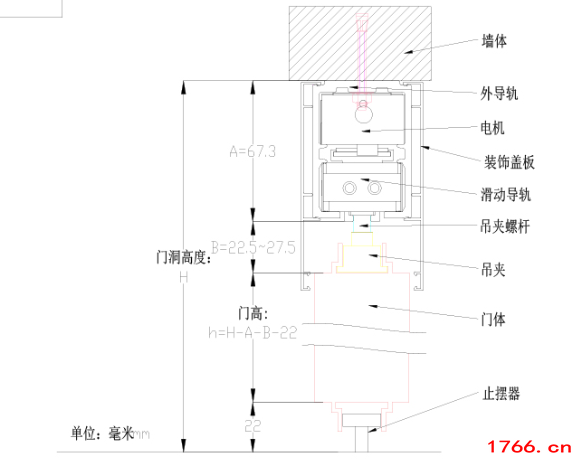 磁悬浮自动门单扇门