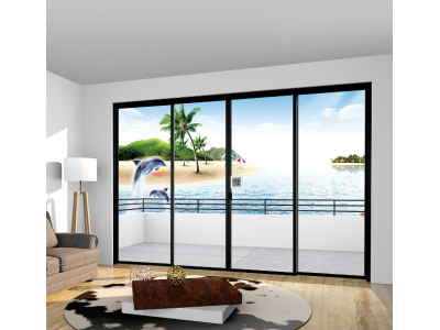 磁悬浮阳台电动智能门