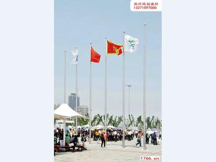 展会场地多组旗杆布置参考图