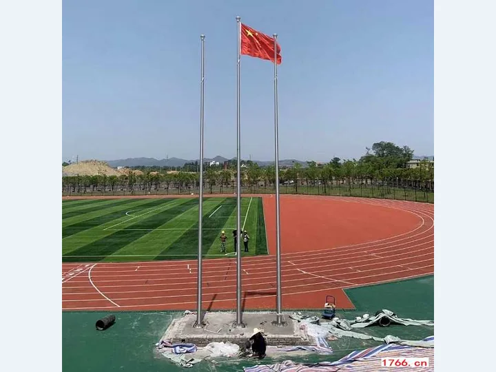 学校操场旗杆与旗台安装参考图