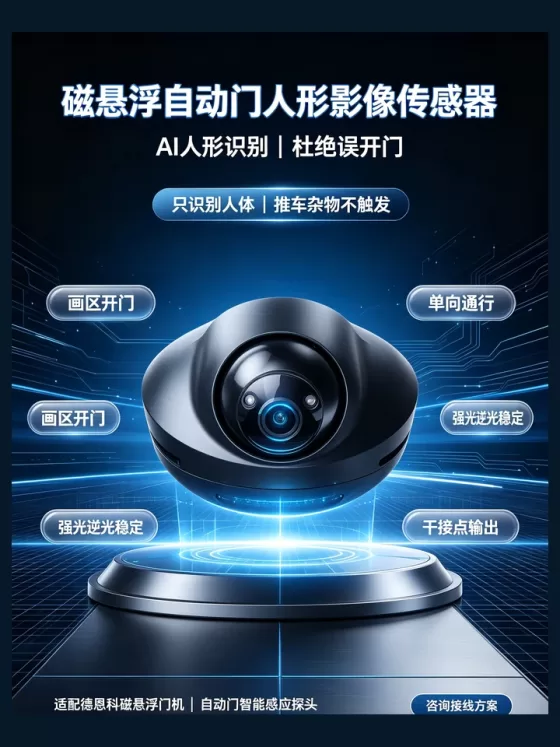 磁悬浮自动门人形检测感应器外观示意