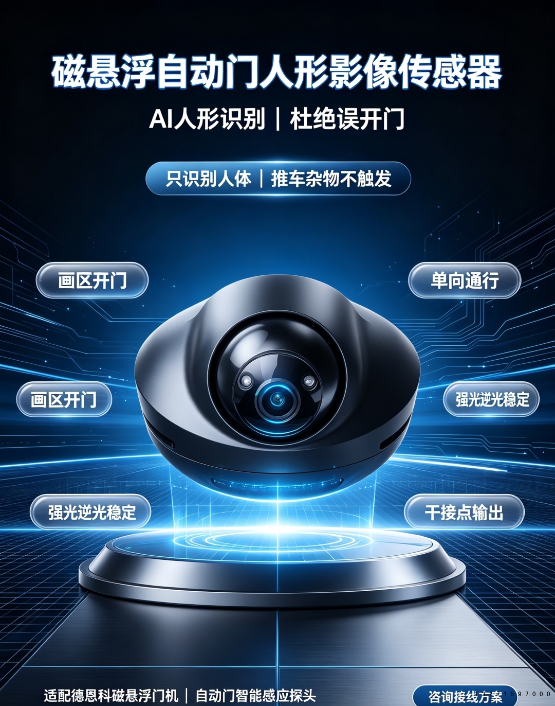 磁悬浮自动门防夹感应器怎么选：人形检测安全光幕与盲区规避