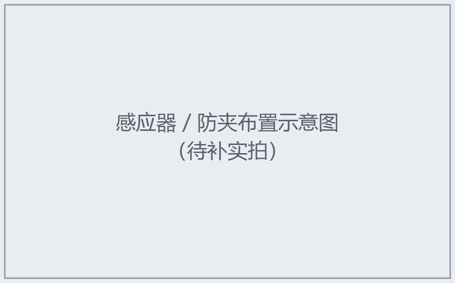 自动感应门立柱侧装感应器特写（配图待补实拍）