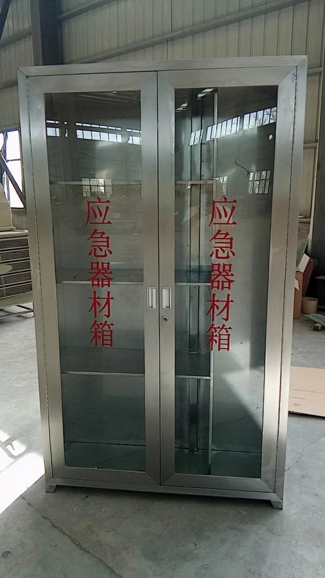玻璃门不锈钢消防箱