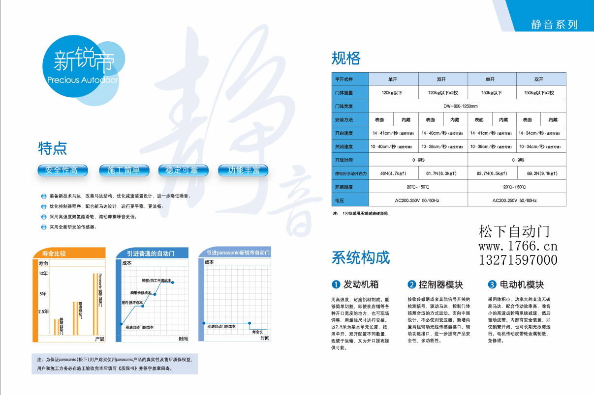 松下新锐帝自动门电机